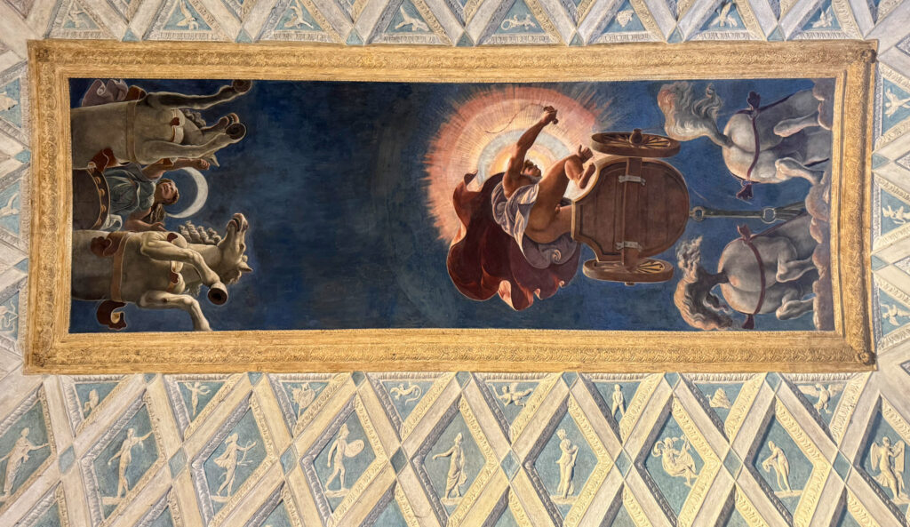 Palazzo Te, affresco al soffitto della camera del sole e della luna